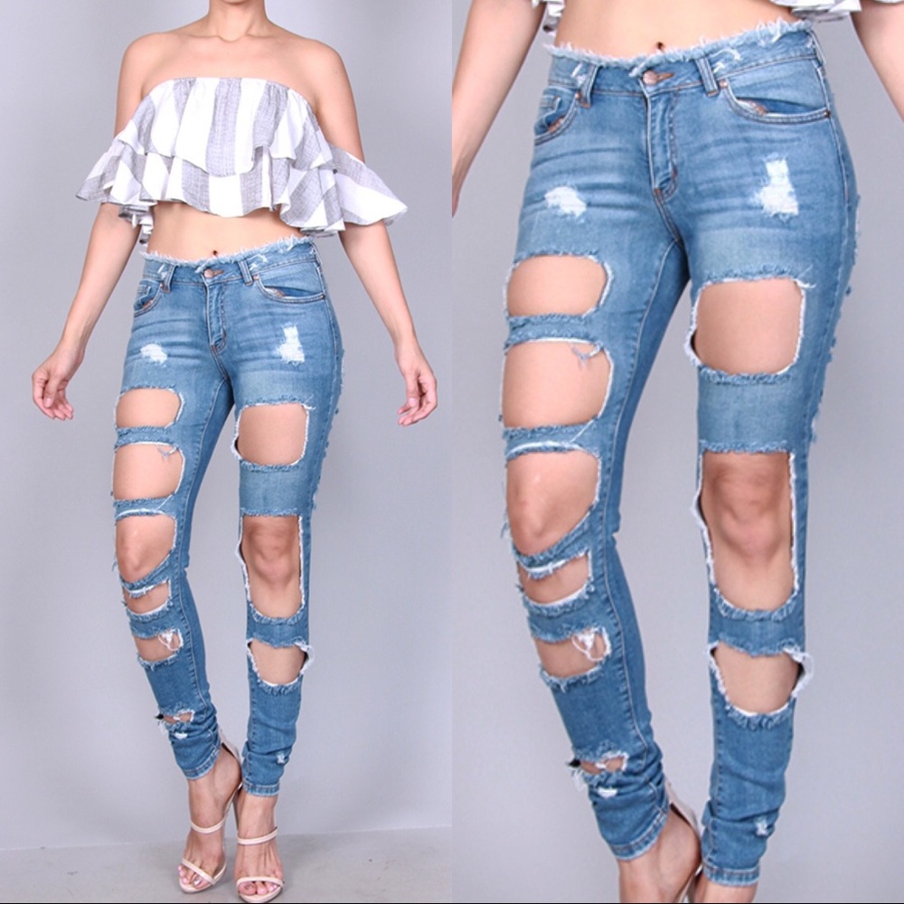 Distressed Skinny Jeans